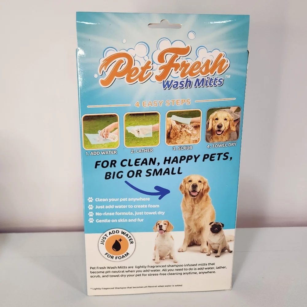 Pet wash mitts
